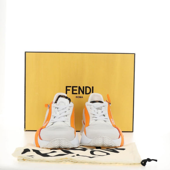 FENDI Flow Sneakers Mesh 9 White Auth 213171M