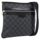 LOUIS VUITTON Damier Graphite Tomas Shoulder Bag N58028 LV Auth 213175V-1