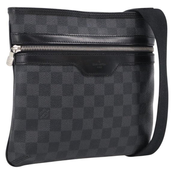 LOUIS VUITTON Damier Graphite Tomas Shoulder Bag N58028 LV Auth 213175V
