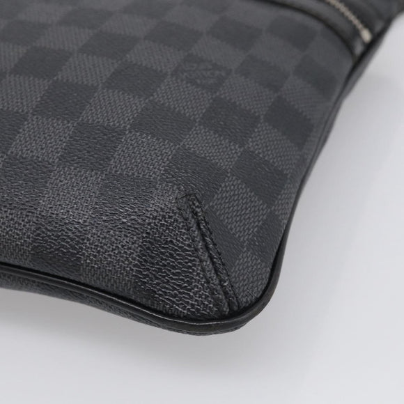 LOUIS VUITTON Damier Graphite Tomas Shoulder Bag N58028 LV Auth 213175V