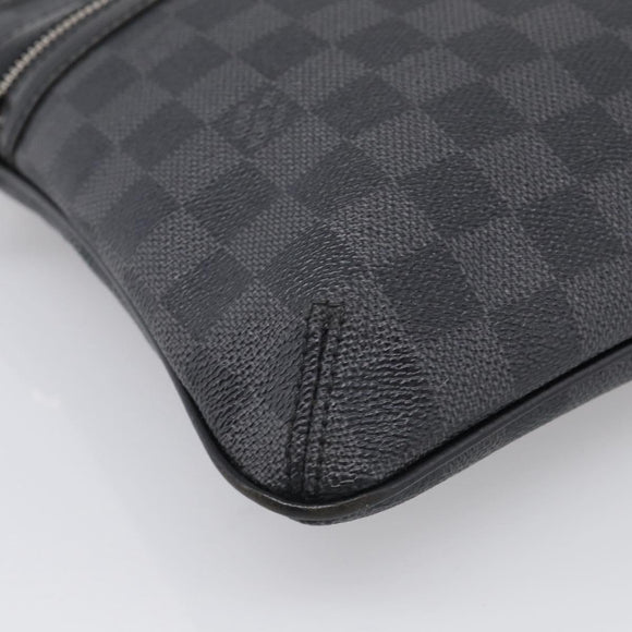 LOUIS VUITTON Damier Graphite Tomas Shoulder Bag N58028 LV Auth 213175V