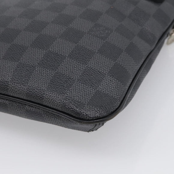 LOUIS VUITTON Damier Graphite Tomas Shoulder Bag N58028 LV Auth 213175V