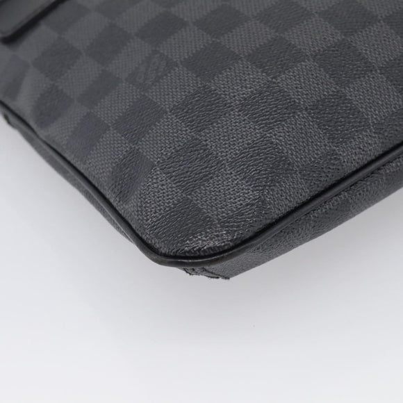 LOUIS VUITTON Damier Graphite Tomas Shoulder Bag N58028 LV Auth 213175V