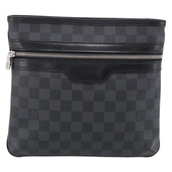 LOUIS VUITTON Damier Graphite Tomas Shoulder Bag N58028 LV Auth 213175V