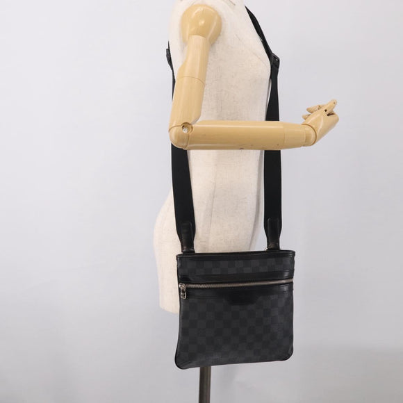 LOUIS VUITTON Damier Graphite Tomas Shoulder Bag N58028 LV Auth 213175V