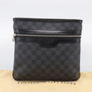 LOUIS VUITTON Damier Graphite Tomas Shoulder Bag N58028 LV Auth 213175V-25