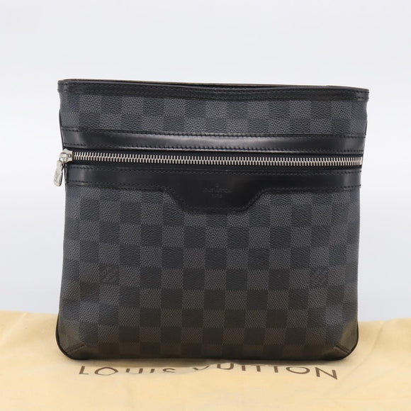 LOUIS VUITTON Damier Graphite Tomas Shoulder Bag N58028 LV Auth 213175V