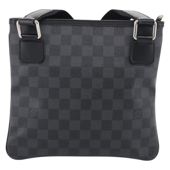 LOUIS VUITTON Damier Graphite Tomas Shoulder Bag N58028 LV Auth 213175V