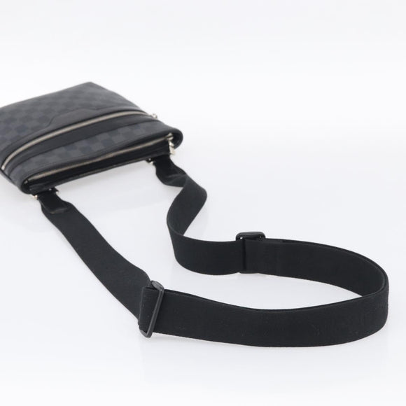 LOUIS VUITTON Damier Graphite Tomas Shoulder Bag N58028 LV Auth 213175V