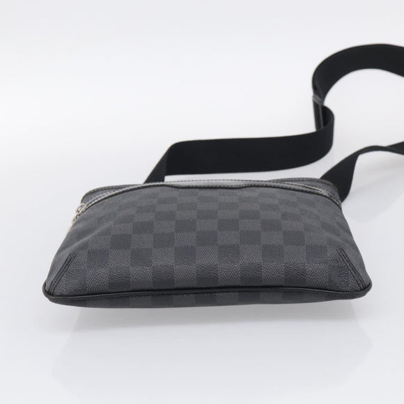 LOUIS VUITTON Damier Graphite Tomas Shoulder Bag N58028 LV Auth 213175V