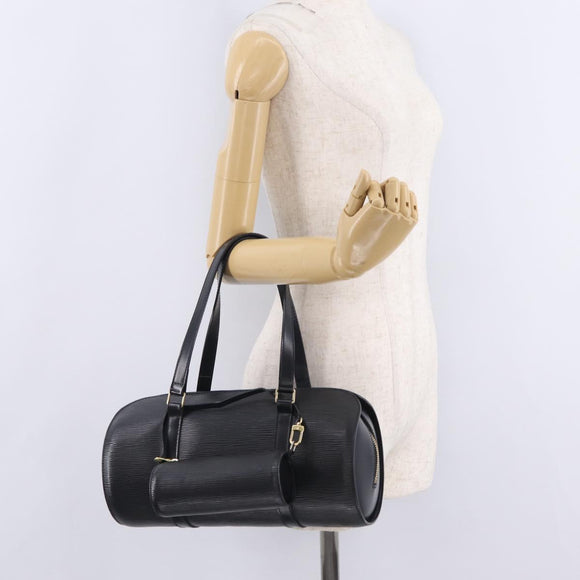 LOUIS VUITTON Epi Soufflot Hand Bag Black M52222 LV Auth 213176A