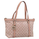 GUCCI GG Crystal Tote Bag Coated Canvas Pink Gold 141470 Auth 213177V-1