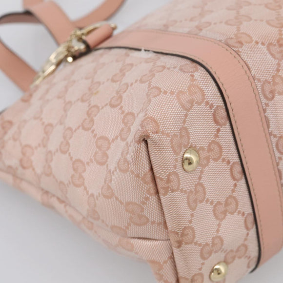 GUCCI GG Crystal Tote Bag Coated Canvas Pink Gold 141470 Auth 213177V