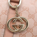 GUCCI GG Crystal Tote Bag Coated Canvas Pink Gold 141470 Auth 213177V-15