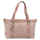 GUCCI GG Crystal Tote Bag Coated Canvas Pink Gold 141470 Auth 213177V-2