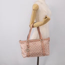 GUCCI GG Crystal Tote Bag Coated Canvas Pink Gold 141470 Auth 213177V-26
