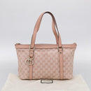 GUCCI GG Crystal Tote Bag Coated Canvas Pink Gold 141470 Auth 213177V-27