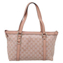 GUCCI GG Crystal Tote Bag Coated Canvas Pink Gold 141470 Auth 213177V-3