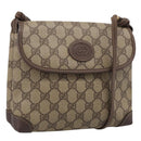GUCCI GG Supreme Shoulder Bag PVC Beige Gold 007 123 0087 Auth 213180-1