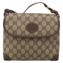 GUCCI GG Supreme Shoulder Bag PVC Beige Gold 007 123 0087 Auth 213180-2