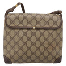 GUCCI GG Supreme Shoulder Bag PVC Beige Gold 007 123 0087 Auth 213180-3