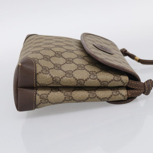 GUCCI GG Supreme Shoulder Bag PVC Beige Gold 007 123 0087 Auth 213180