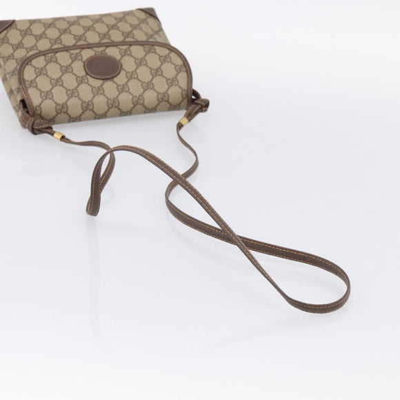 GUCCI GG Supreme Shoulder Bag PVC Beige Gold 007 123 0087 Auth 213180