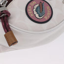 Coach Disney Mickey Mouse Waist Bag Leather White Silver Auth 213184A-13