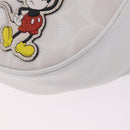 Coach Disney Mickey Mouse Waist Bag Leather White Silver Auth 213184A-14