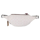Coach Disney Mickey Mouse Waist Bag Leather White Silver Auth 213184A-3