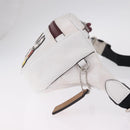 Coach Disney Mickey Mouse Waist Bag Leather White Silver Auth 213184A-4