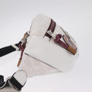 Coach Disney Mickey Mouse Waist Bag Leather White Silver Auth 213184A-5