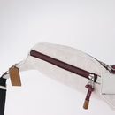 Coach Disney Mickey Mouse Waist Bag Leather White Silver Auth 213184A-6