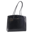 CELINE Tote Bag Patent leather Black Gold Auth 213185-1