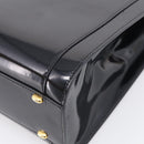 CELINE Tote Bag Patent leather Black Gold Auth 213185-12