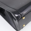 CELINE Tote Bag Patent leather Black Gold Auth 213185-9