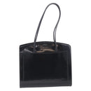 CELINE Tote Bag Patent leather Black Gold Auth 213185-2