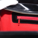 CELINE Tote Bag Patent leather Black Gold Auth 213185-21