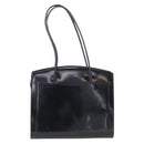 CELINE Tote Bag Patent leather Black Gold Auth 213185-3