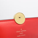 LOUIS VUITTON Monogram Portefeuille Flore Compact Wallet Red M64587 Auth 213188-14