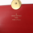 LOUIS VUITTON Monogram Portefeuille Flore Compact Wallet Red M64587 Auth 213188-17
