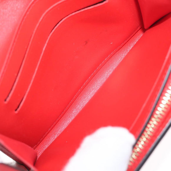 LOUIS VUITTON Monogram Portefeuille Flore Compact Wallet Red M64587 Auth 213188