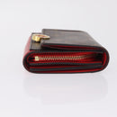 LOUIS VUITTON Monogram Portefeuille Flore Compact Wallet Red M64587 Auth 213188-4
