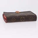 LOUIS VUITTON Monogram Portefeuille Flore Compact Wallet Red M64587 Auth 213188-6