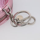 Miu Miu Key Holder Pouch Leather Sequins Pink Silver Auth 213189M-16