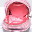 Miu Miu Key Holder Pouch Leather Sequins Pink Silver Auth 213189M-18
