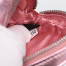 Miu Miu Key Holder Pouch Leather Sequins Pink Silver Auth 213189M-21
