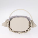 kate spade Otherfoot 3D Owl Shoulder Bag Leather White Silver Auth 213193A-12