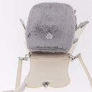 kate spade Otherfoot 3D Owl Shoulder Bag Leather White Silver Auth 213193A-18