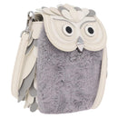 kate spade Otherfoot 3D Owl Shoulder Bag Leather White Silver Auth 213193A-1